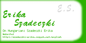 erika szadeczki business card